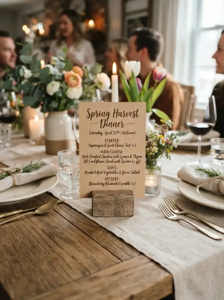 Add a DIY Thanksgiving Menu Display