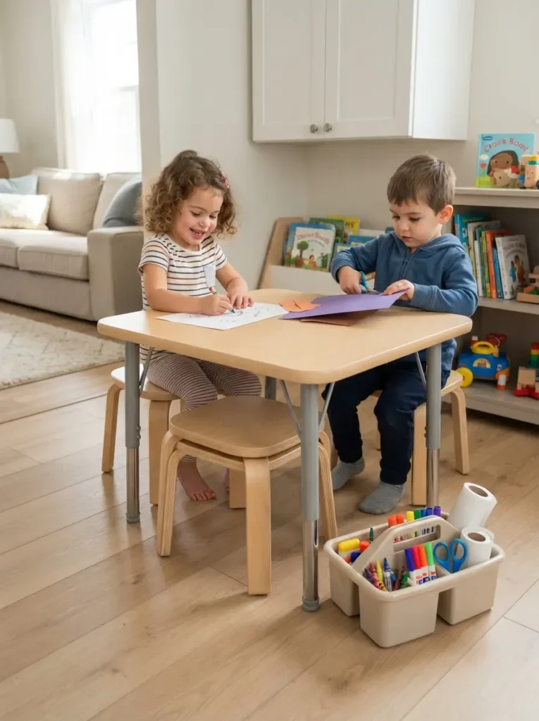 Add a Foldable Table for Art and Building