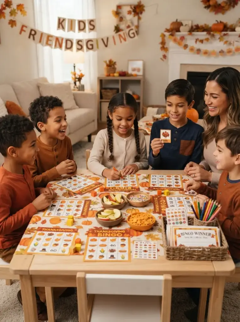 Add a Thanksgiving Bingo Game Area