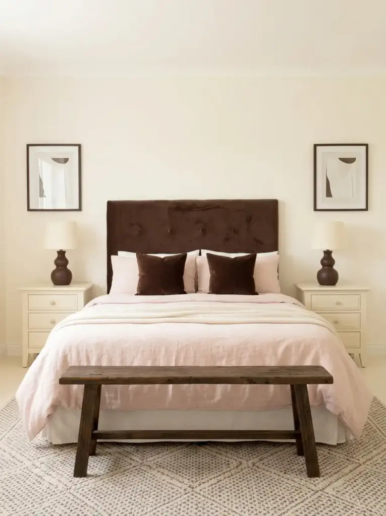 Create Contrast With Chocolate Brown Accents