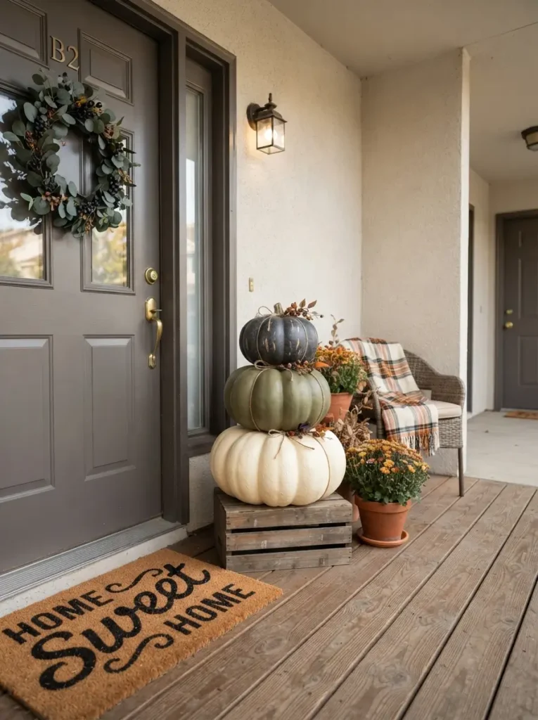Create a Corner Pumpkin Stack