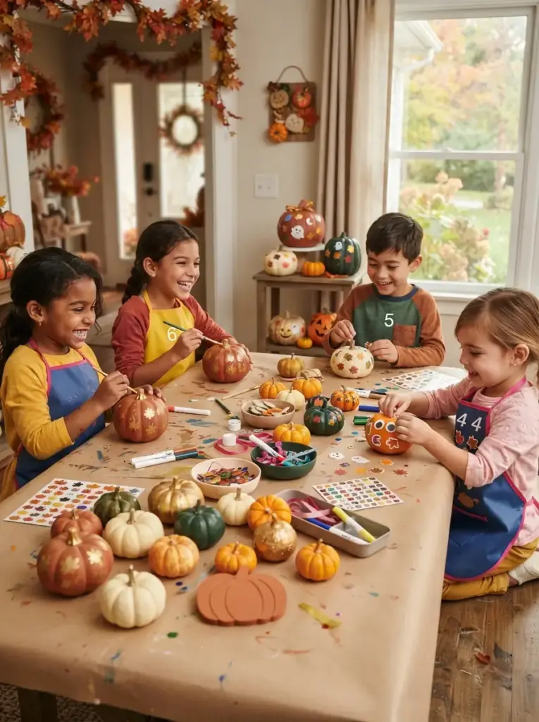 Create a DIY Pumpkin Decorating Station