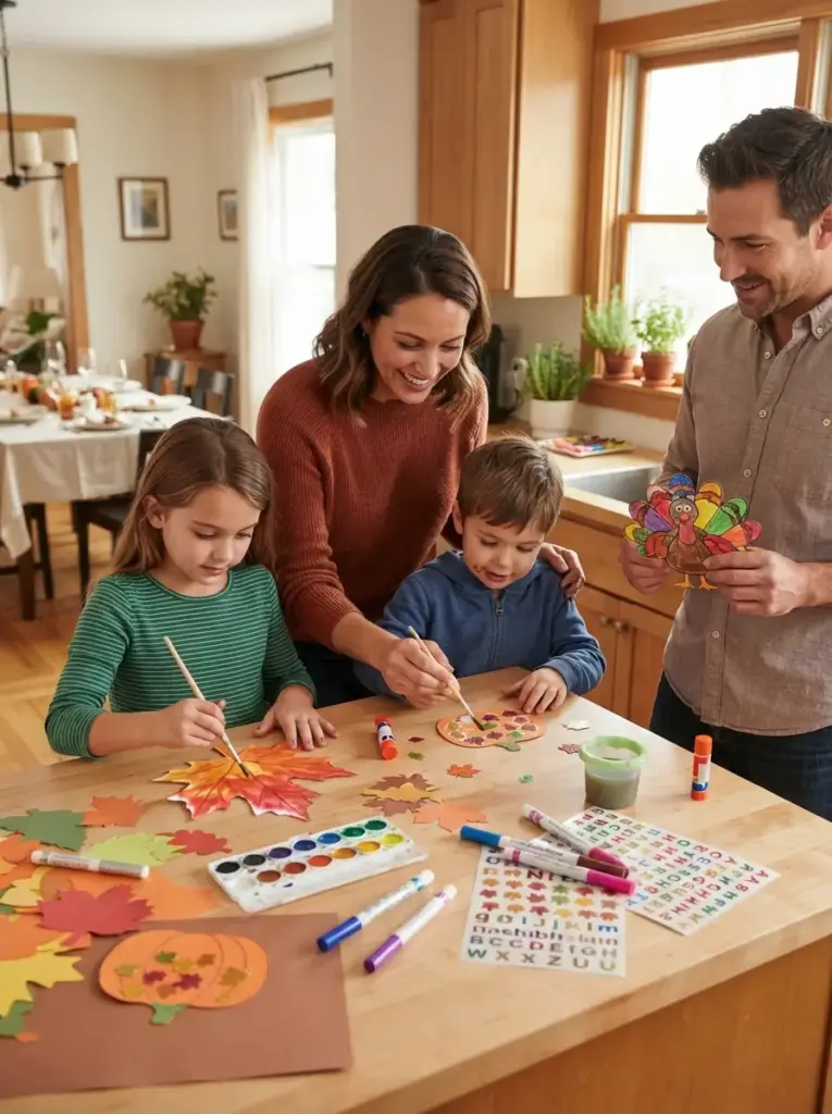 Create a Kids-Friendly Thanksgiving Craft Table