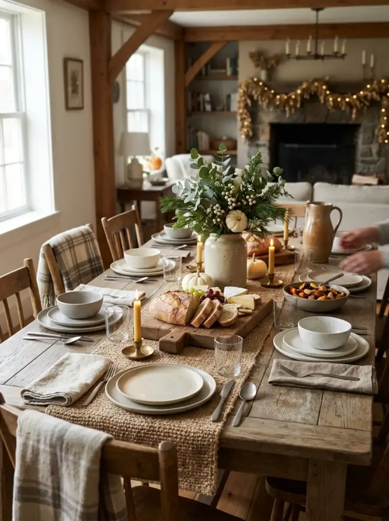 Create a cozy farmhouse-inspired setting