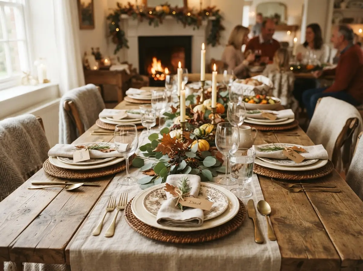 Festive Thanksgiving Dinner Table Settings Made Easy for Warm Gathering