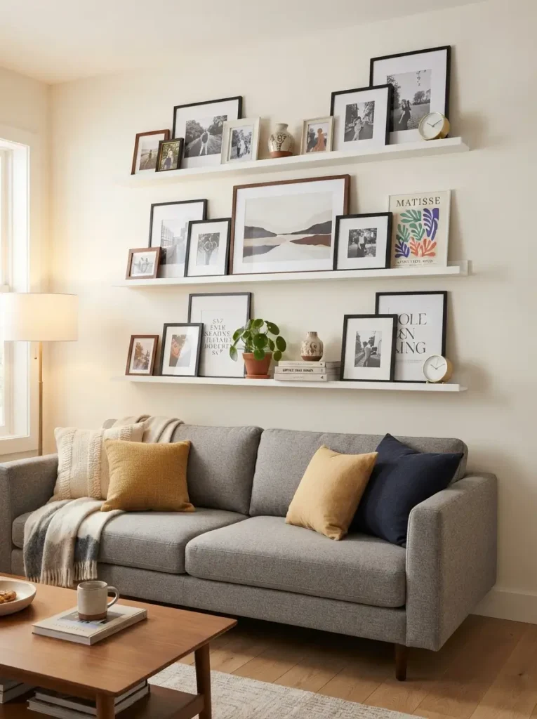 Install Picture Ledges Across the Wall