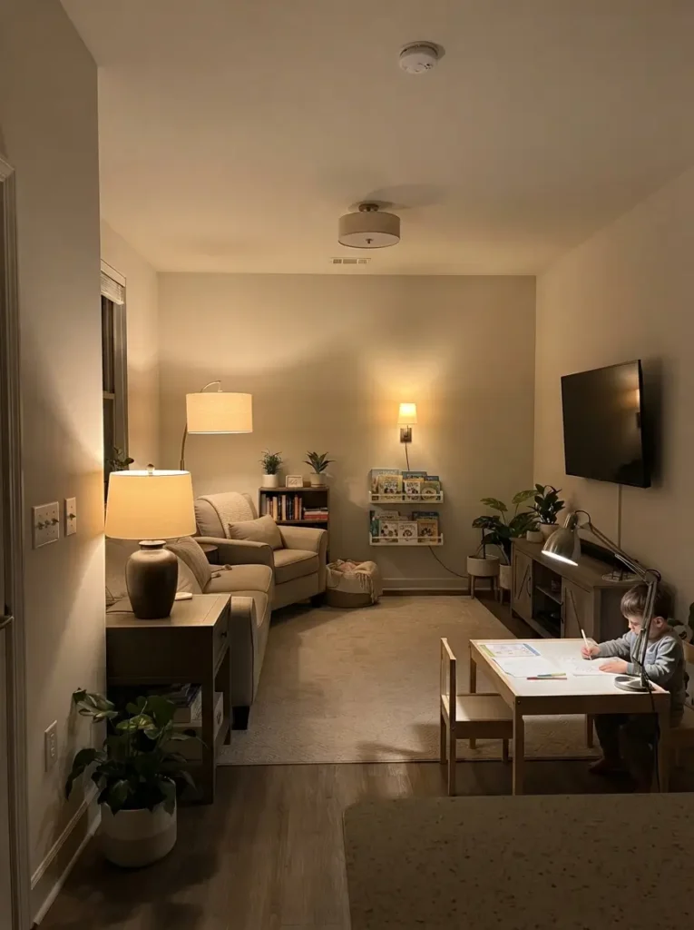 Layer Warm Lighting for Play and Quiet Time