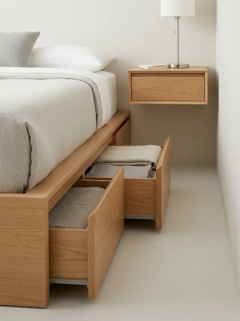 Make a Small Bedroom Feel Less Crowded