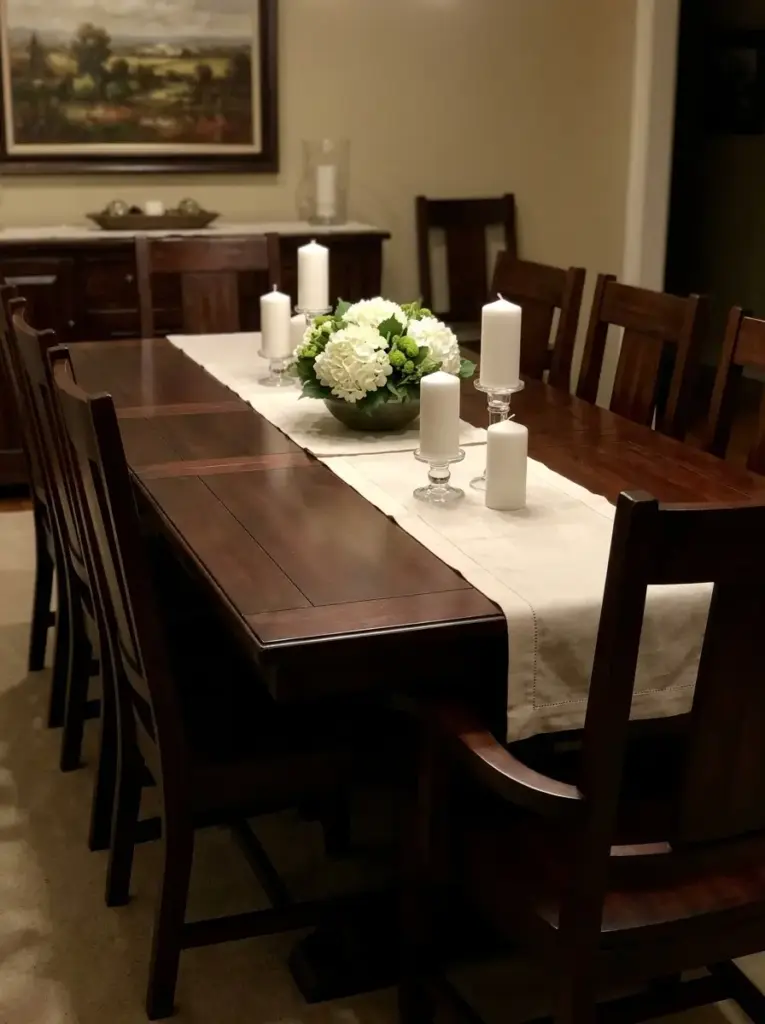 Match the table decor with your dining furniture