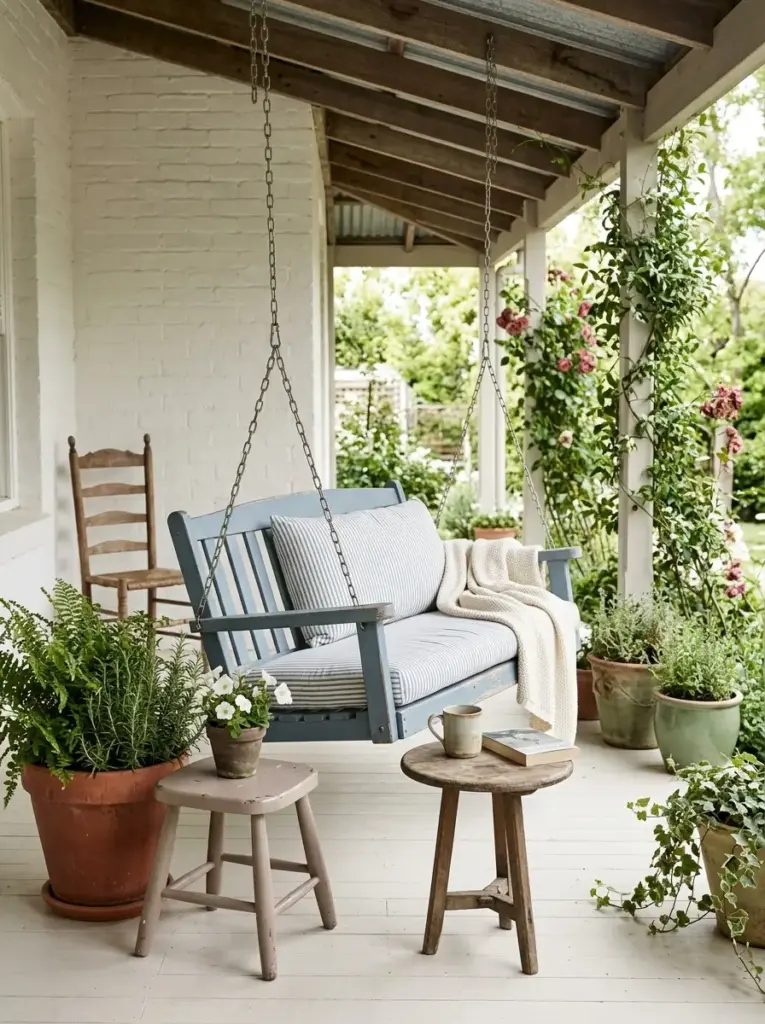 Give Your Porch Swing a Relaxed Cottage Style