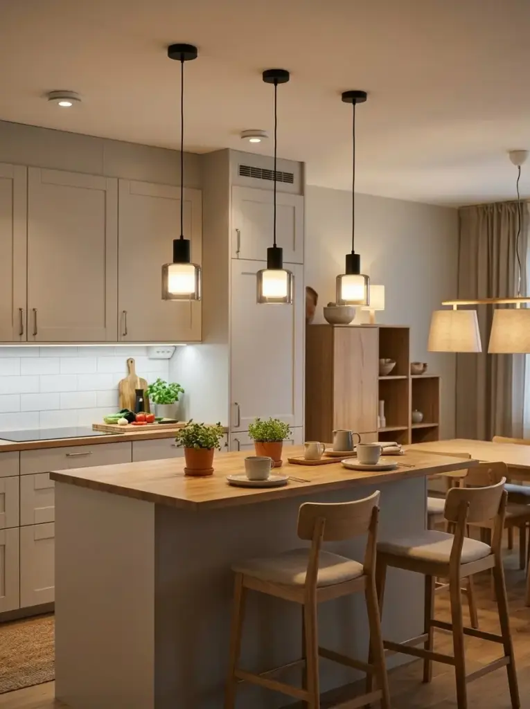 Install Simple Pendant Lighting For Warm Ambience