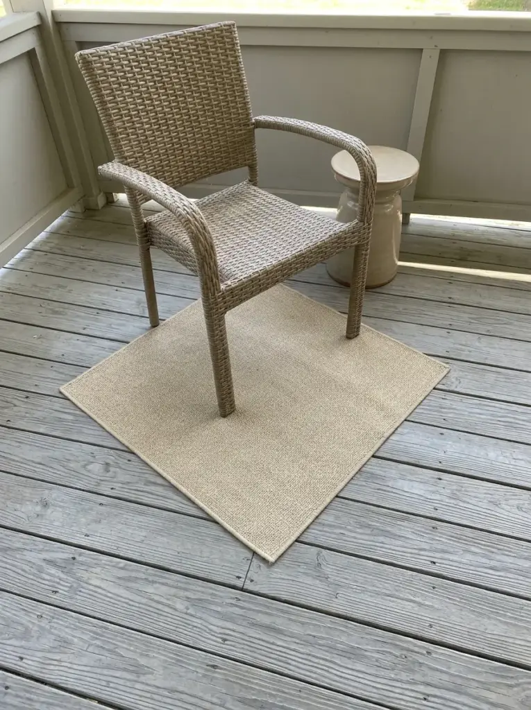 Layer an Outdoor Rug Without Crowding the Floor