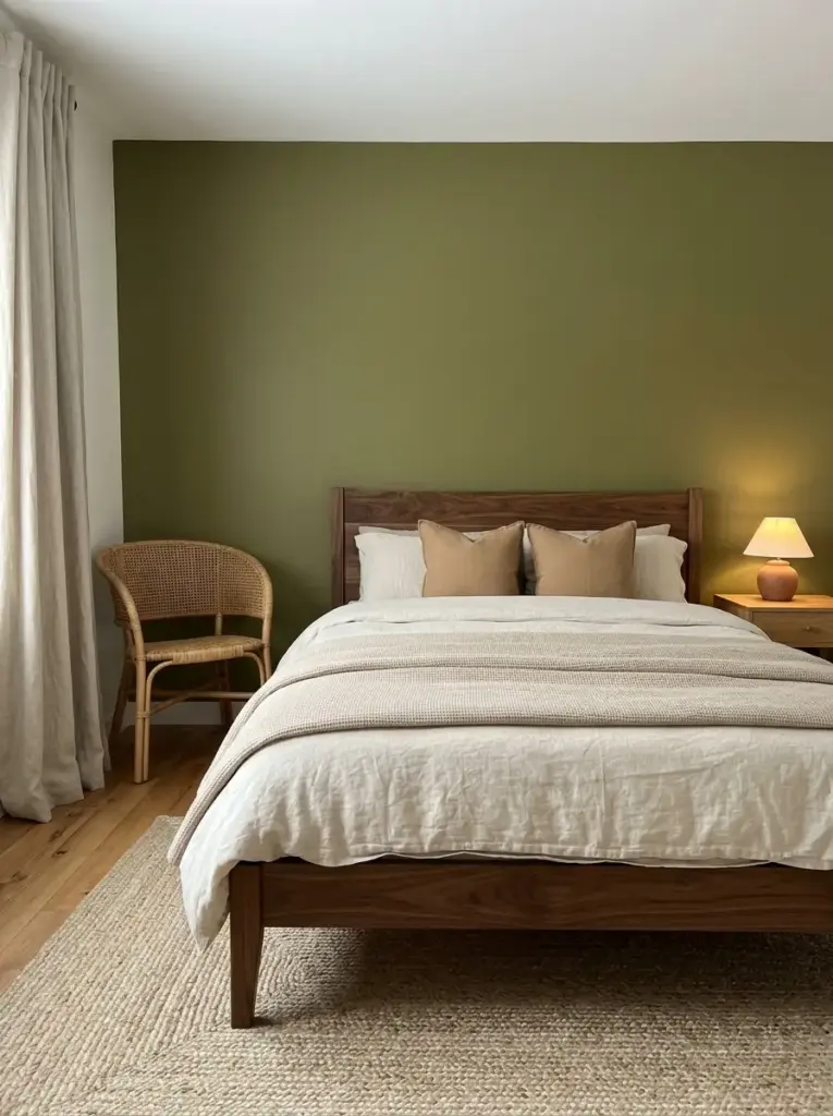 Mix Olive Green With Warm Neutral Furniture