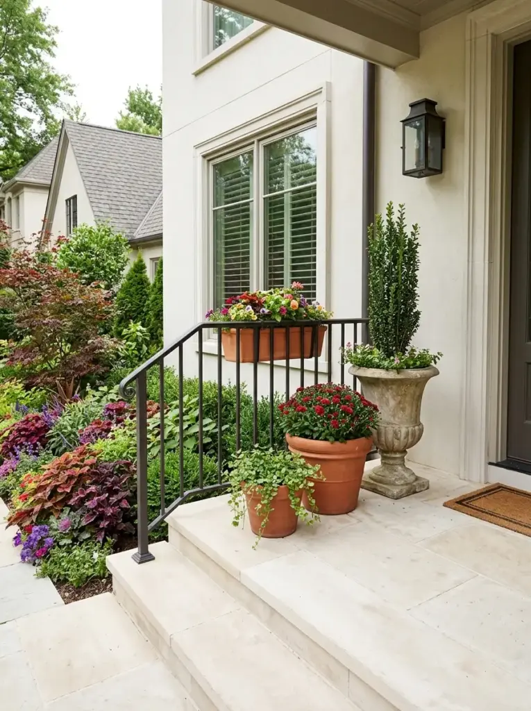 Use Planter Color to Connect the Porch and Garden
